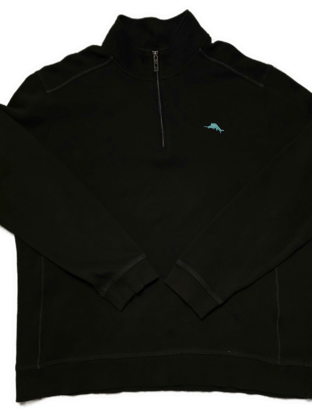 Tommy Bahama Black Half-Zip XL - Picture 3 of 7